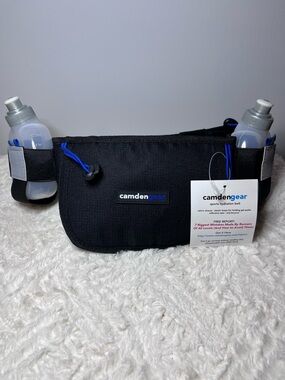 Black Hydration Belt with Twin Bottles